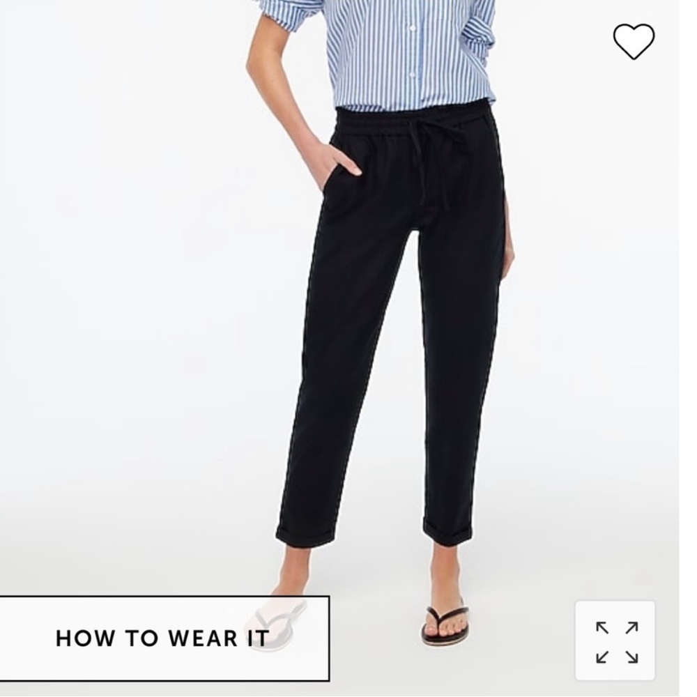 J. Crew Factory - Linen Cotton Drawstring Pants - Petite 0P